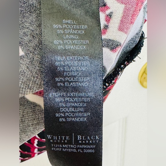 WHBM Black Keyhole Neck Long Sleeves Dress Size Medium - Picture 6 of 10